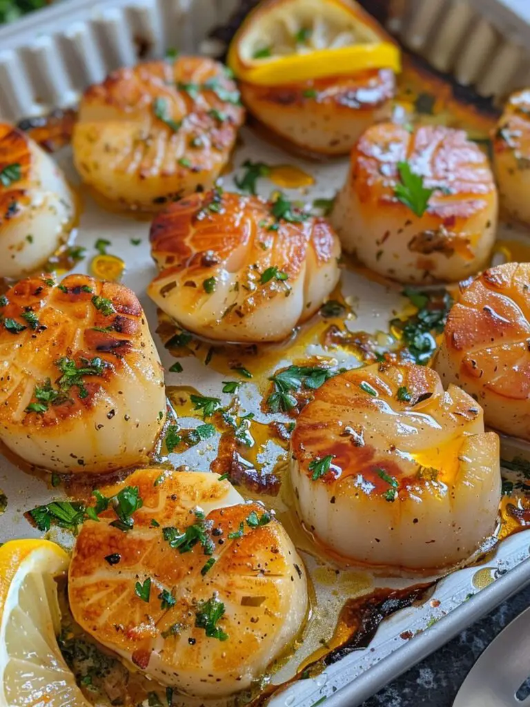 Garlic Butter Baked Scallops