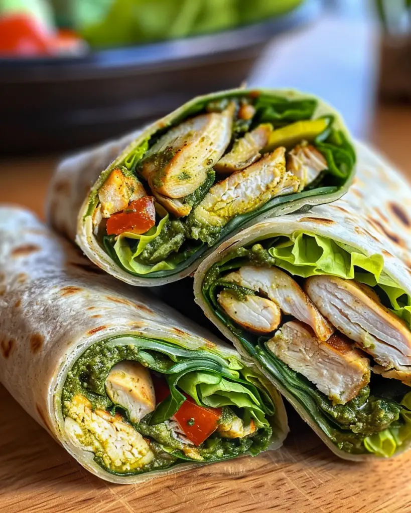 Chicken Pesto Wraps